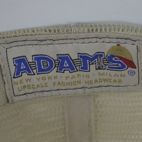 Adams Salty Coral Tan Baseball Distressed Trucker Hat OS - Picture 3 of 11